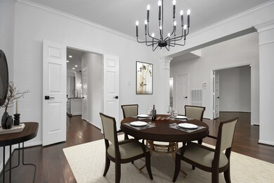 Virtually staged dining room