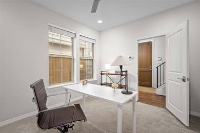 The home office is also a downstairs guest bedroom