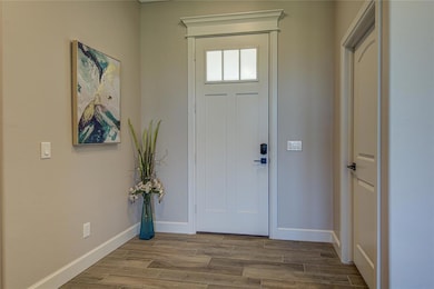 Foyer featuring hardwood / wood-style floors