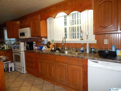 The kitchen has lots of counter space.