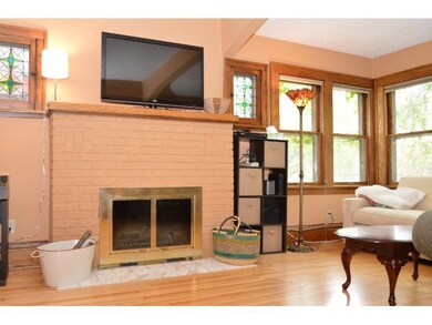 Living room fireplace