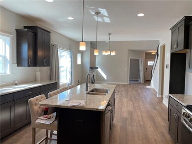 Granite counters and plenty of cabinet space  with