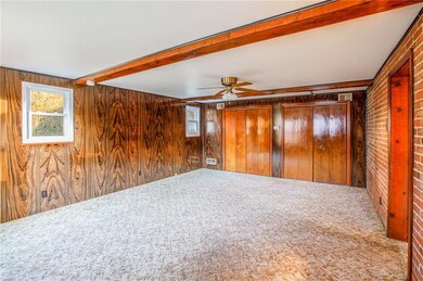 Large family room with storage closets