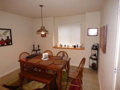 Separate dining room with tile floors!