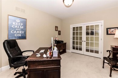 Office off entry foyer with french doors that could easily be converted to 4th bedroom (originally in floor-plans as 4th bedroom