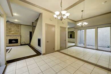 Dining room adjacent to living area and also recei