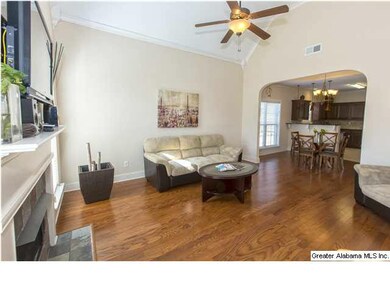 Gorgeous Living Room with vaulted ceiling, and til