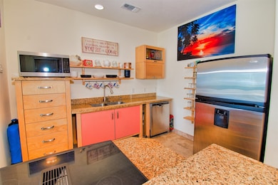 Fully functional kitchen with granite countertops