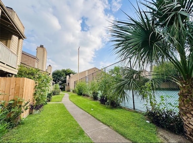 This photo shows a charming outdoor walkway in a r