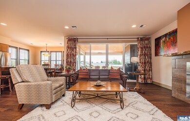 Open to South-facing Covered Porch, Kitchen, Dining