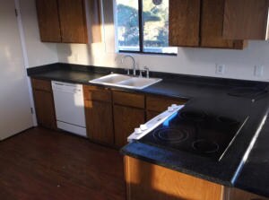 Kitchen window to open deck/view....