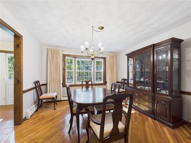 formal dining with bay window