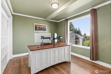 French Doors open to Home Office Space