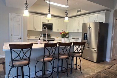 Large Island, New Cabinets and tile