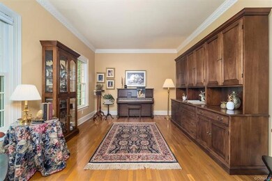 Living Room with Hardwood Floors, 9 Foot Ceilings 