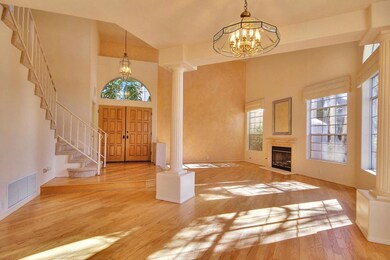 Living room view from dining