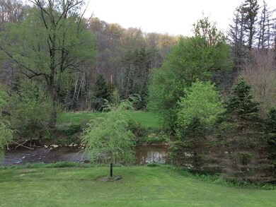 Land. The state-stocked trout stream cuts through 