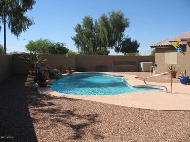 Large Pool with a water feature