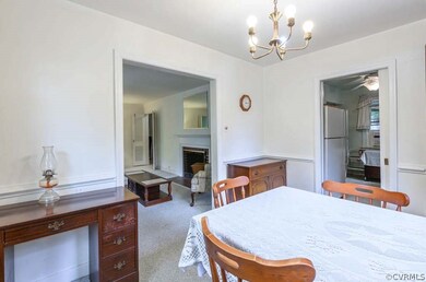 Another view of the dining room- large openings to