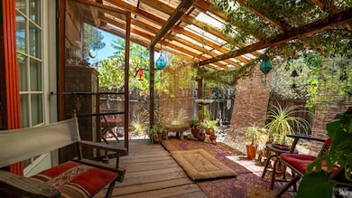 Front deck/porch creates welcoming entrance and me