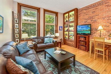 Exposed brick and high ornate ceilings!