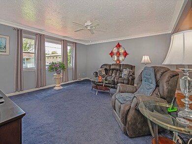 The front windows let in loads of natural light.