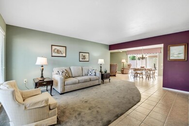 Living room and dining area