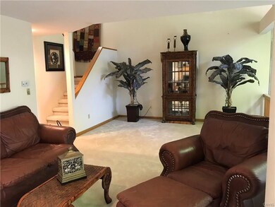 View of the spacious living room looking to the op