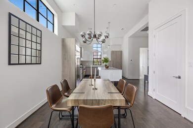 The dining area is a charming enclave of natural l