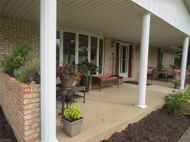 A view of the front porch veranda