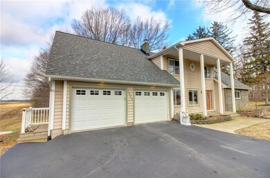 Spacious 2-car garage with side entrance