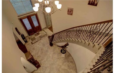 View from top of formal staircases