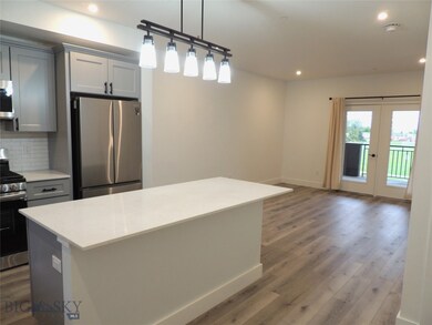 Large kitchen and living area