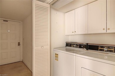 Entry hallway with laundry room