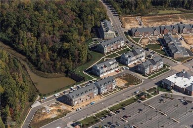 Aerial photo of Village Walk in New Town and the S