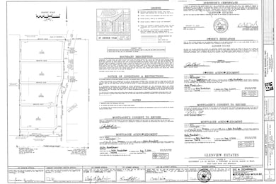Glenview Estates Recorded Plat Map