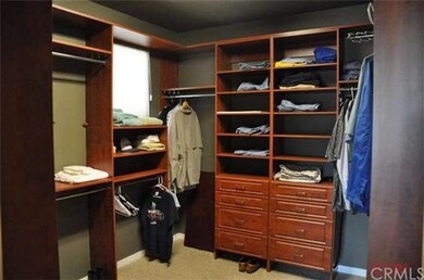 Master bedroom closet with built-ins
