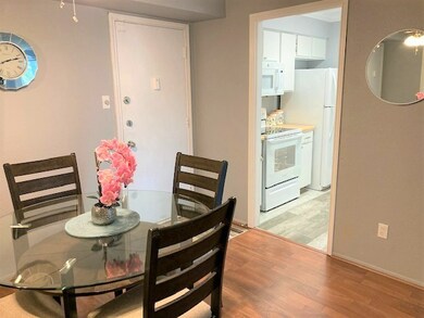 View of dining and into the freshly updated kitche