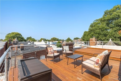 What a view from this rooftop deck!