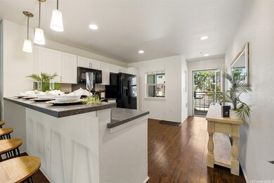 Kitchen counter top with bar stools