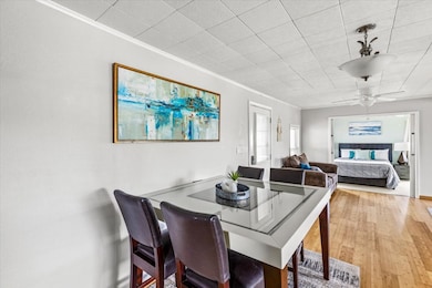 dining room, open to kitchen and living room. Prim