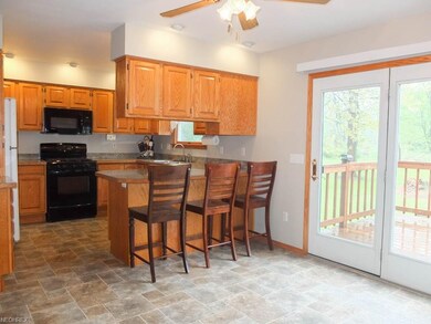 Kitchen is open to the dining room.
