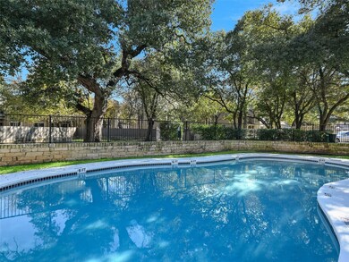 Pool with a fenced backyard