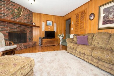 The family room comes with a cozy gas starter, woo