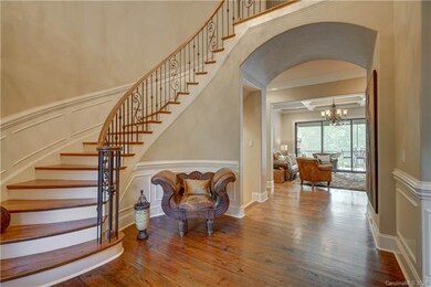 As you come thru the dramatic front doors you are 