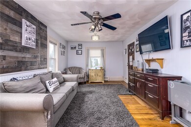 Living room with hardwood floor