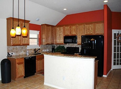 Open Kitchen with granite counter tops