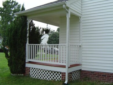 Right side of wrap-around porch.