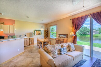 living room lake views