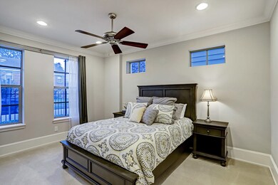 The first floor bedroom is a terrific retreat for